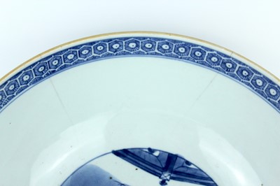 Lot 16 - A large Chinese blue and white figural bowl,...