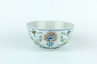 Lot 198 - A small Chinese doucai bowl, Jiaqing mark but...