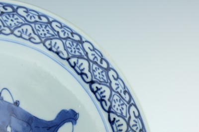 Lot 165 - A pair of Chinese blue and white ‘figural’...