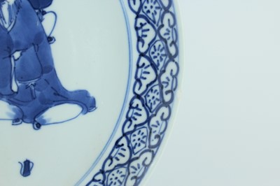 Lot 165 - A pair of Chinese blue and white ‘figural’...