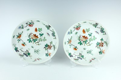 Lot 187 - A pair of Chinese famille rose ‘cricket’...