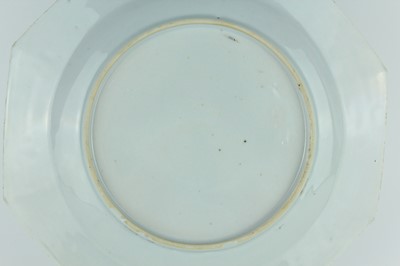 Lot 192 - Three Chinese famille rose octagonal plates,...