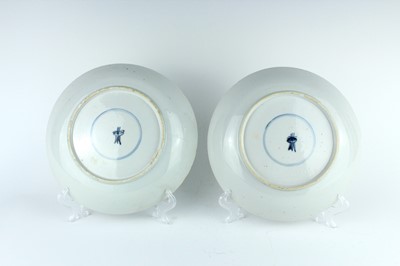 Lot 185 - Three Chinese famille verte plates, Qing...