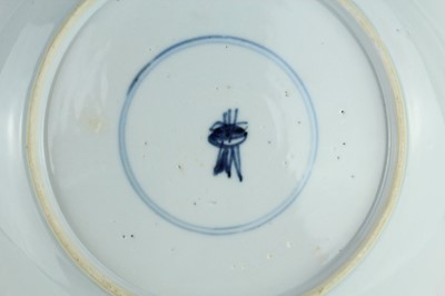 Lot 185 - Three Chinese famille verte plates, Qing...