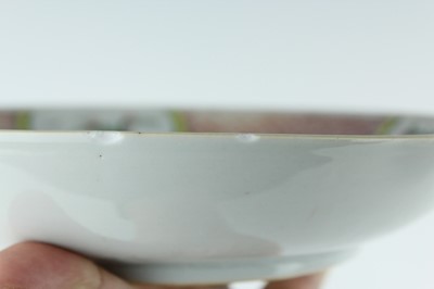 Lot 185 - Three Chinese famille verte plates, Qing...