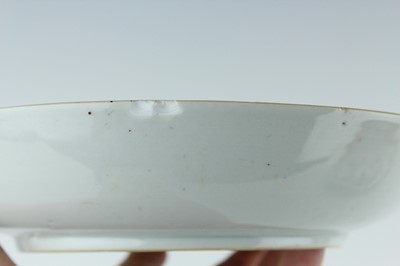 Lot 185 - Three Chinese famille verte plates, Qing...