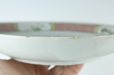 Lot 185 - Three Chinese famille verte plates, Qing...