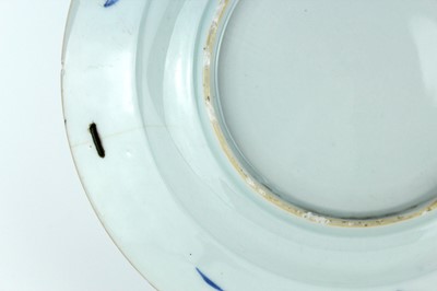 Lot 185 - Three Chinese famille verte plates, Qing...