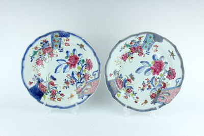 Lot 190 - A pair of Chinese famille rose ‘pseudo tobacco...