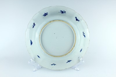 Lot 24 - Three Chinese blue and white dishes, Qing...
