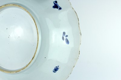 Lot 24 - Three Chinese blue and white dishes, Qing...