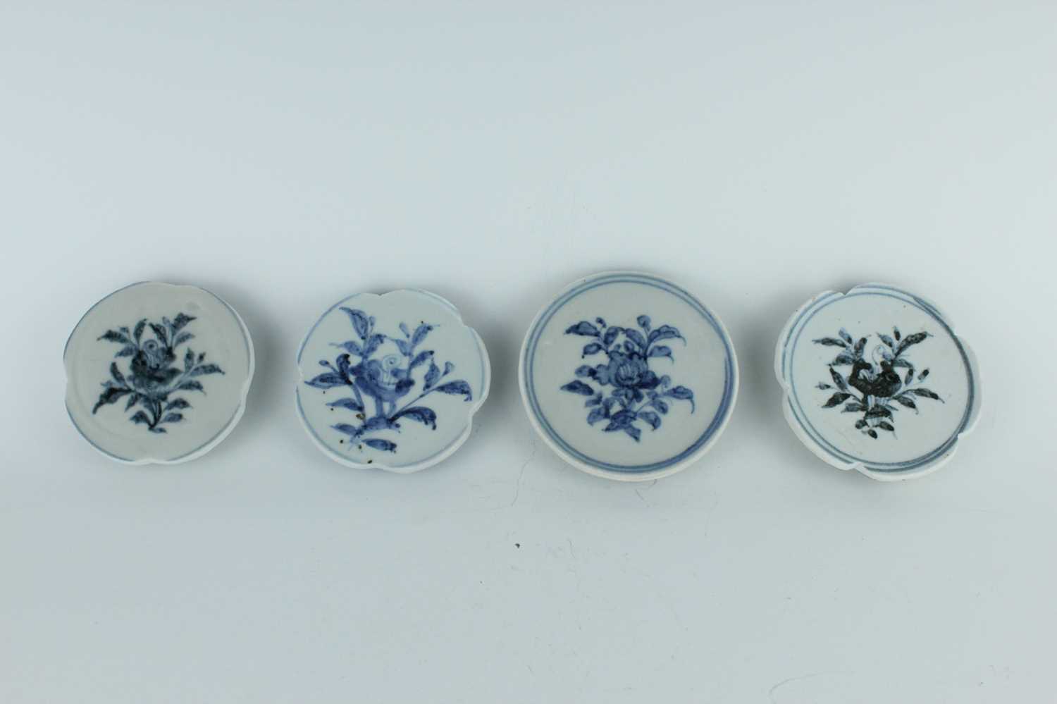 Lot 123 - Four Chinese blue and white porcelain shard...