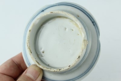 Lot 123 - Four Chinese blue and white porcelain shard...