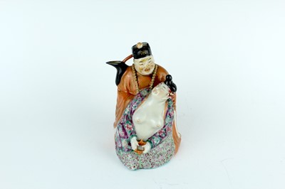 Lot 132 - A Chinese famille rose erotic teapot, late...