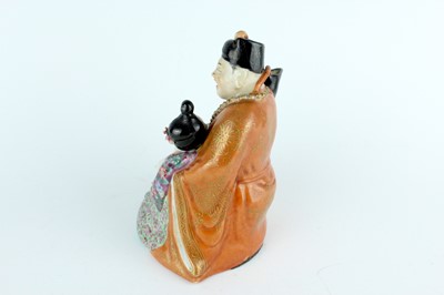 Lot 132 - A Chinese famille rose erotic teapot, late...