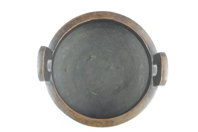 Lot 71 - A large Chinese bronze censer with two handles,...