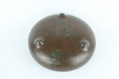Lot 72 - A Chinese bronze censer with compressed body,...