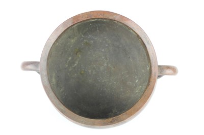 Lot 73 - A Chinese bronze censer with two loop handles,...