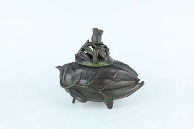 Lot 70 - A Chinese ‘finger-citron’ bronze incense...