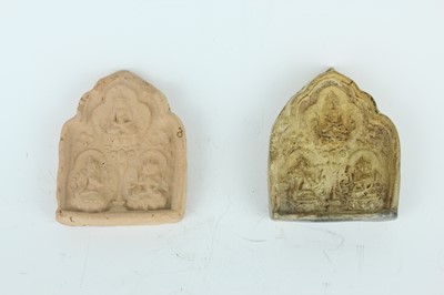 Lot 62 - Two Chinese bronze moulds together with two...