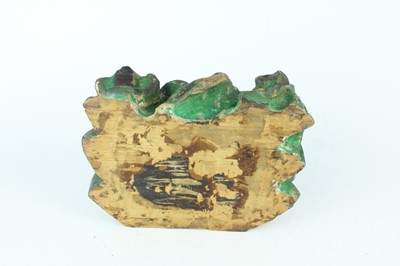 Lot 44 - A Chinese lacquered wooden figure of a deity,...