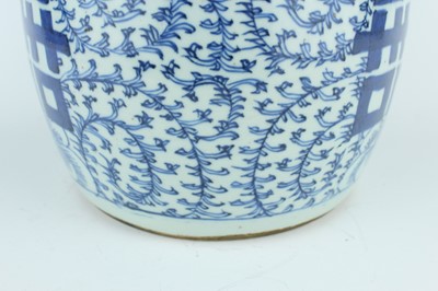 Lot 168 - A Chinese blue and white ‘Double-Happiness’...