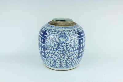 Lot 168 - A Chinese blue and white ‘Double-Happiness’...