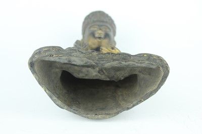 Lot 66 - A Chinese bronze figure of a seated Buddha,...