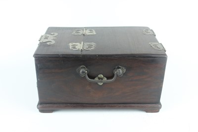 Lot 42 - A Chinese hardwood rectangular storage box...
