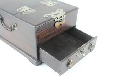 Lot 42 - A Chinese hardwood rectangular storage box...