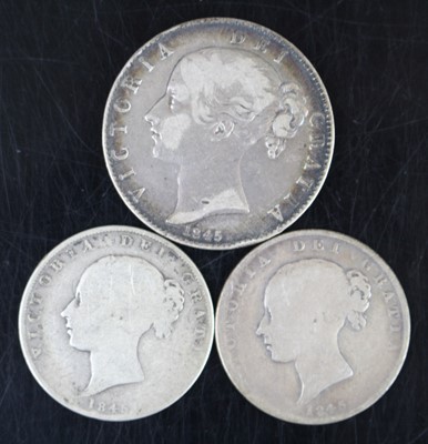 Lot 3202 - Great Britain, 1845 crown, Victoria young bust...