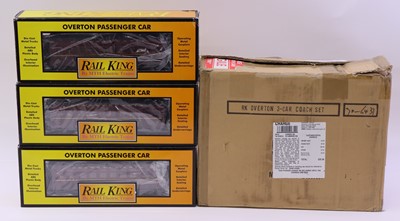 Lot 191 - Three coaches by Rail King by MTH 0-gauge...