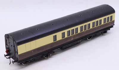 Lot 223 - Exley 0-gauge GWR bogie suburban coach, brown...