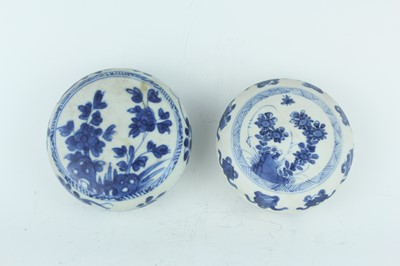 Lot 170 - Two Chinese blue and white boxes and covers,...