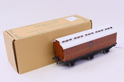 Lot 189 - Darstaed 0 gauge 6 wheel Cleminson coach LNER...