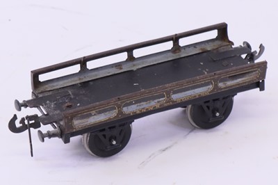 Lot 156 - Believed by Carette, 0-gauge, car carrier...
