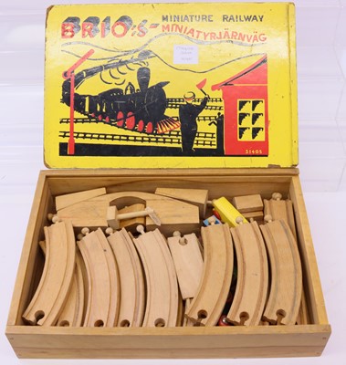 Lot 253 - BRIO wooden train set No.31405 in wooden box...