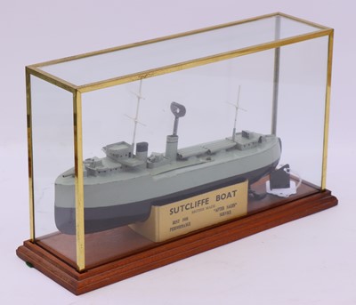 Lot 60 - Sutcliffe destroyer within a glass showcase....