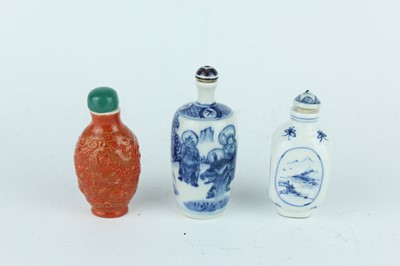 Lot 27 - A group of eleven Chinese porcelain snuff...