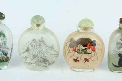 Lot 32 - A group of ten Chinese inside-painted glass...