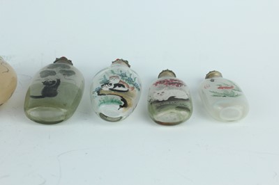 Lot 32 - A group of ten Chinese inside-painted glass...