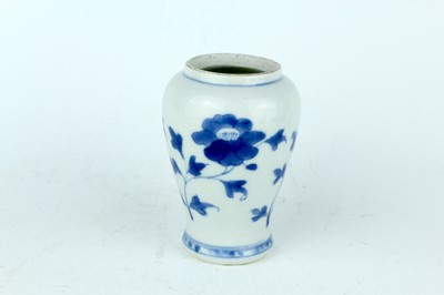 Lot 18 - A Chinese blue and white porcelain censer and...