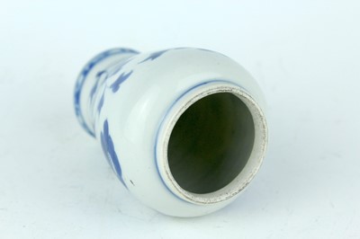 Lot 18 - A Chinese blue and white porcelain censer and...