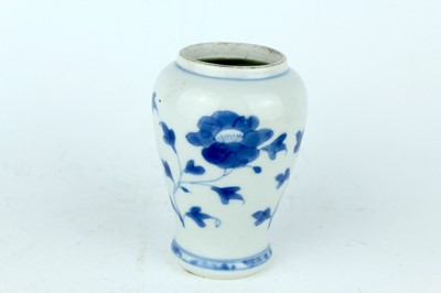 Lot 18 - A Chinese blue and white porcelain censer and...
