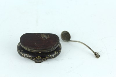 Lot 94 - A Chinese Ge-type water pot with a small ladle,...