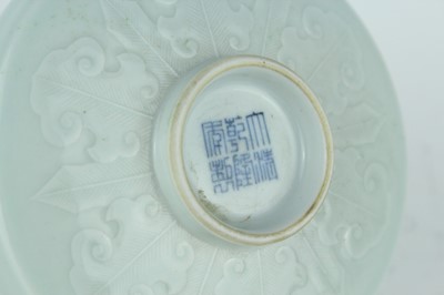 Lot 97 - A Chinese celadon-glazed washer, Qing Dynasty,...