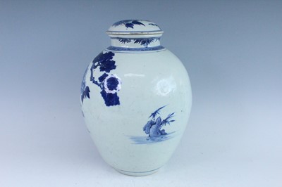 Lot 12 - A large Chinese blue and white jar and cover,...