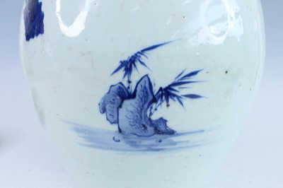 Lot 12 - A large Chinese blue and white jar and cover,...