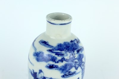 Lot 6 - A small Chinese blue and white bottle vase,...
