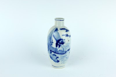 Lot 6 - A small Chinese blue and white bottle vase,...